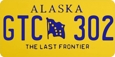 AK license plate GTC302