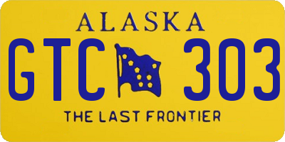AK license plate GTC303