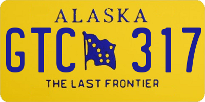 AK license plate GTC317