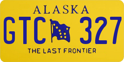 AK license plate GTC327