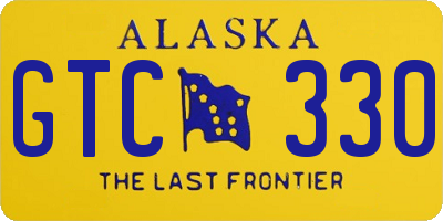 AK license plate GTC330