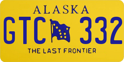 AK license plate GTC332