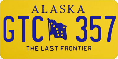 AK license plate GTC357
