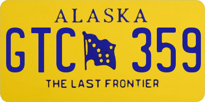 AK license plate GTC359