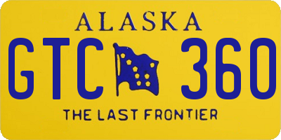 AK license plate GTC360