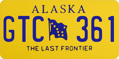 AK license plate GTC361