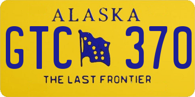 AK license plate GTC370