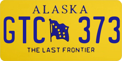 AK license plate GTC373