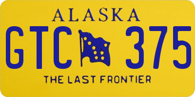 AK license plate GTC375