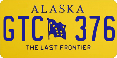 AK license plate GTC376