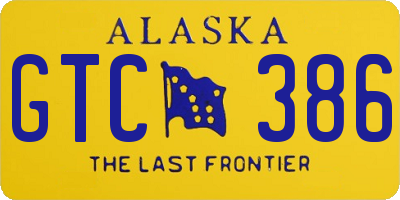 AK license plate GTC386
