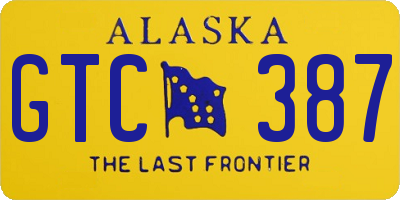 AK license plate GTC387