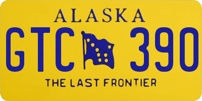 AK license plate GTC390