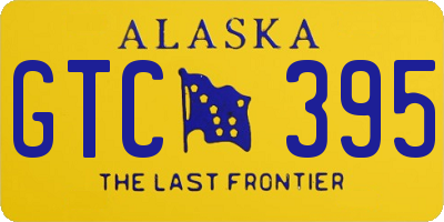 AK license plate GTC395