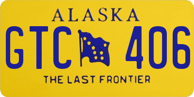 AK license plate GTC406