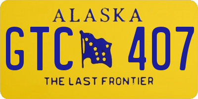 AK license plate GTC407