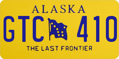 AK license plate GTC410