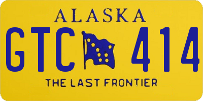 AK license plate GTC414