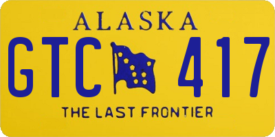 AK license plate GTC417