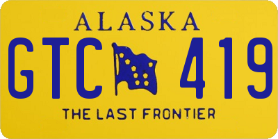 AK license plate GTC419