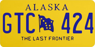 AK license plate GTC424