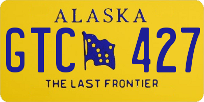 AK license plate GTC427