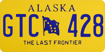 AK license plate GTC428