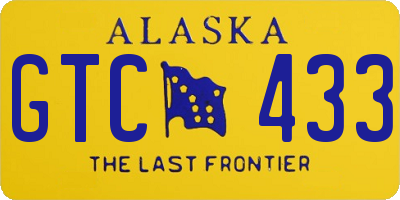 AK license plate GTC433