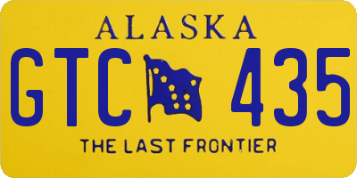 AK license plate GTC435