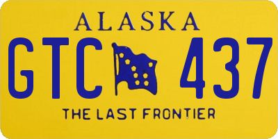 AK license plate GTC437