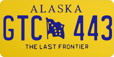 AK license plate GTC443