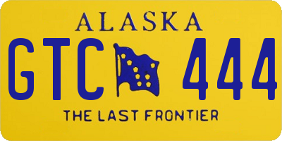 AK license plate GTC444