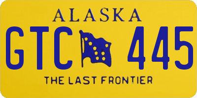 AK license plate GTC445