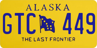 AK license plate GTC449
