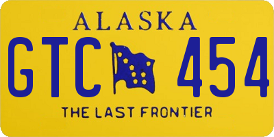 AK license plate GTC454