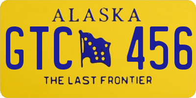 AK license plate GTC456