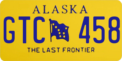AK license plate GTC458
