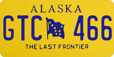 AK license plate GTC466