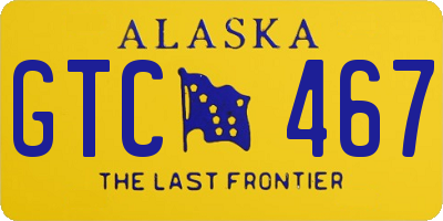 AK license plate GTC467