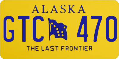 AK license plate GTC470