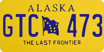 AK license plate GTC473