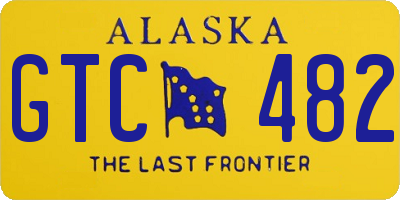 AK license plate GTC482