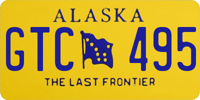 AK license plate GTC495