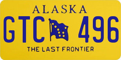 AK license plate GTC496