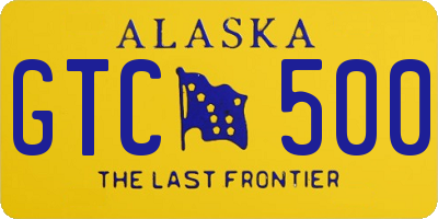 AK license plate GTC500