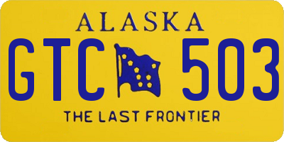 AK license plate GTC503