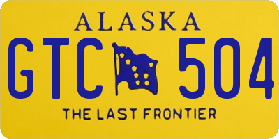 AK license plate GTC504