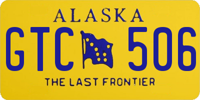 AK license plate GTC506
