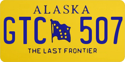 AK license plate GTC507