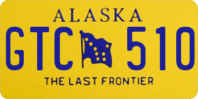 AK license plate GTC510